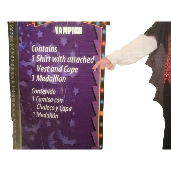 Vampire Halloween Costume- Size boys LG (10-12)— New - Picture 3 of 5